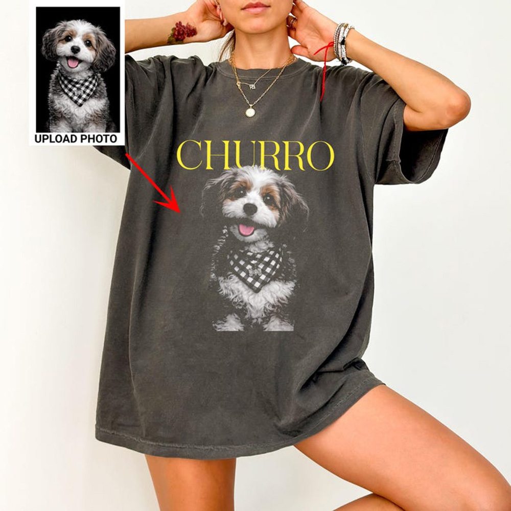 Camiseta Personalizada com Ret - Pet Portrait Custom avaliação e preço