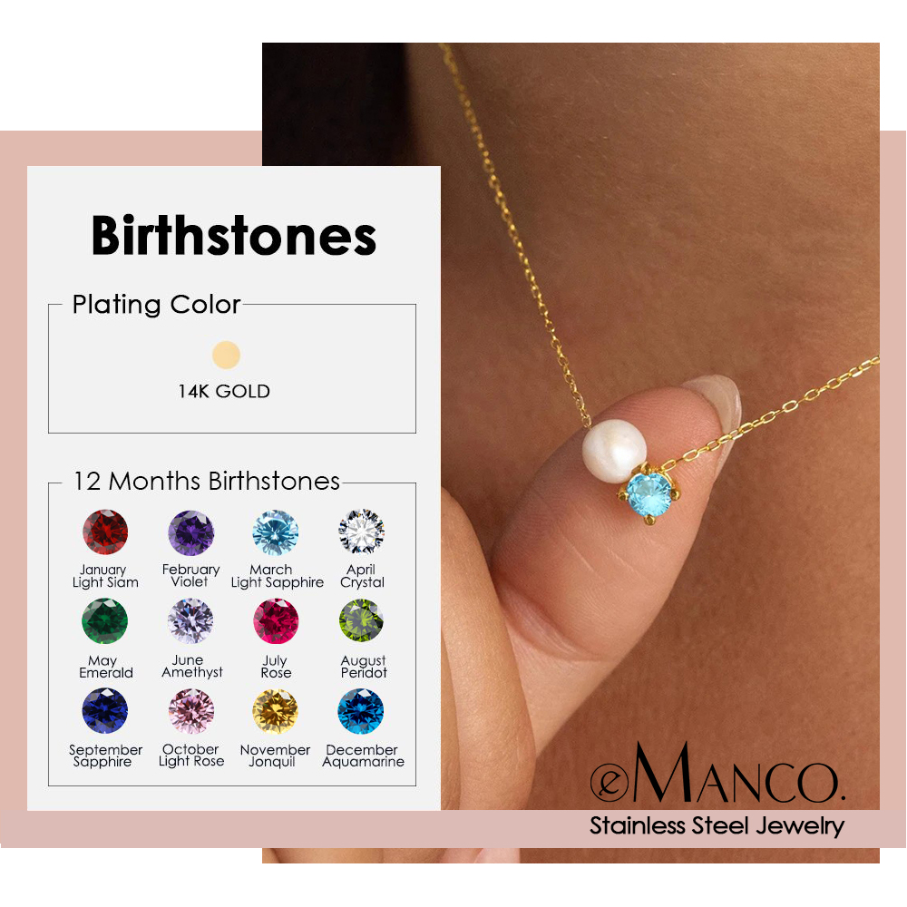 EMANCO Colar de Moda com Pérol - Birth Flower Necklace avaliação e preço