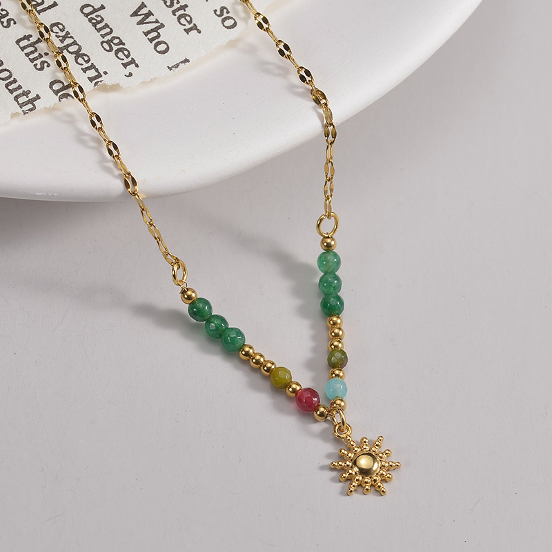 Moda tendência colar de pedra  - Birth Flower Necklace avaliação e preço